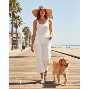 Copied -‎ 🤍 Ella Moss Wide Leg Crop Pant - CREAM (Size 16) NWT